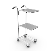 Steel Mini Trolley with Two Shelves PNG & PSD Images