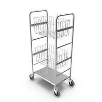 Steel Wire Basket Trolley PNG & PSD Images