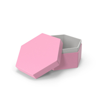 Open Pink Hexagonal Box PNG & PSD Images
