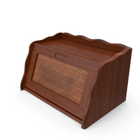 Wooden Bread Box With Rattan PNG & PSD Images
