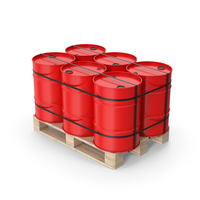 Barrels On Wooden Pallet PNG & PSD Images