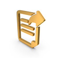Gold Document Share Icon PNG & PSD Images
