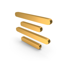 Gold Text Align Center Icon PNG & PSD Images