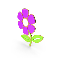Flower Cartoon Gold PNG & PSD Images