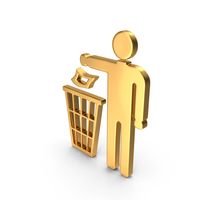 Do Not Litter Symbol Gold PNG & PSD Images