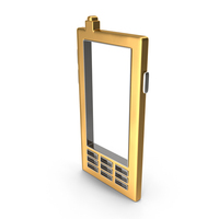 Golden Mobile Phone Symbol PNG & PSD Images