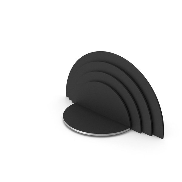 Black Cylindrical Display Podium PNG & PSD Images