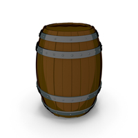 Cartoon 2D Cell Shaded Stylized Toon Barrel PNG & PSD Images