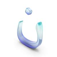 Letter Glass Farsi Arabic N PNG & PSD Images