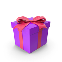 Purple Plastic Cube Shaped Gift Box PNG & PSD Images