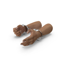 Man Hands with Short Chain Handcuffs PNG & PSD Images