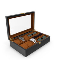 Organizer With Watches And Glasses PNG & PSD Images