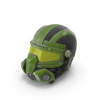 SciFi Helmet Green Scratches PNG & PSD Images