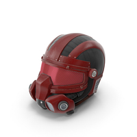 SciFi Helmet Red PNG & PSD Images