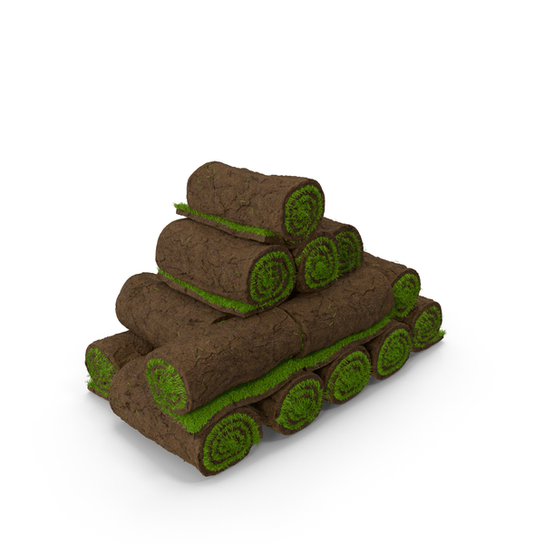 Rolled Lawn Middle Stack PNG & PSD Images