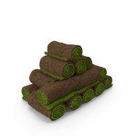 Rolled Lawn Middle Stack PNG & PSD Images