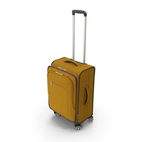 Softside Rolling Luggage Orange PNG & PSD Images