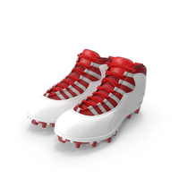 Air Jordan 10 Baseball Cleats Red PNG & PSD Images