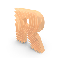 Wavy Shaped Letter R PNG & PSD Images