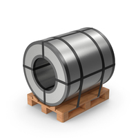 Steel Coil On Wooden Pallet PNG & PSD Images