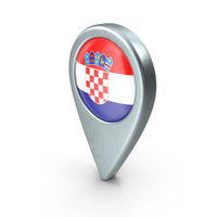 Croatia Location Pin With Flag PNG & PSD Images