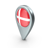 Denmark Location Pin With Flag PNG & PSD Images