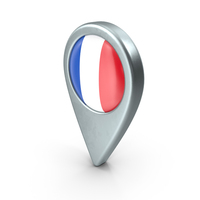 France Location Pin With Flag PNG & PSD Images