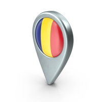Romania Location Pin With Flag PNG & PSD Images