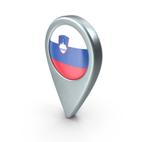 Slovenia Location Pin With Flag PNG & PSD Images