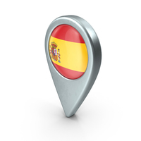 Spain Location Pin With Flag PNG & PSD Images