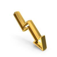 Gold Stock Market Loss Arrow Symbol PNG & PSD Images