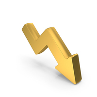 Gold Stock Market Loss Arrow Symbol PNG & PSD Images