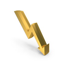 Stock Market Loss Arrow Gold PNG & PSD Images