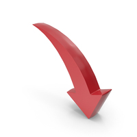 Red Stock Market Loss Arrow Symbol PNG & PSD Images