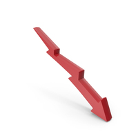 Red Stock Market Loss Arrow Symbol PNG & PSD Images