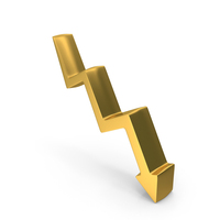 Gold Stock Market Loss Arrow Symbol PNG & PSD Images