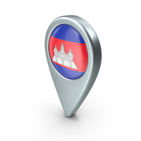 Cambodia Location Pin With Flag PNG & PSD Images