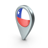 Chile Location Pin With Flag PNG & PSD Images
