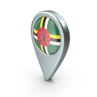 Dominica Location Pin With Flag PNG & PSD Images
