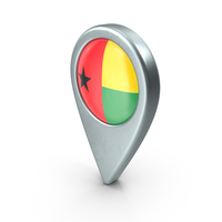 Guinea Bissau Location Pin With Flag PNG & PSD Images