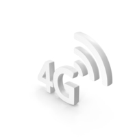 White 4G Signal Icon PNG & PSD Images