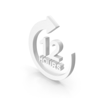 White 12 Hours Refresh Button Icon PNG & PSD Images