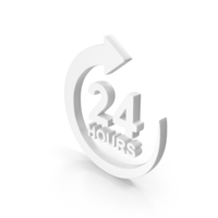 White 24 Hours Refresh Button Icon PNG & PSD Images