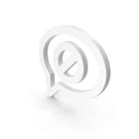 White Banned Speech Bubble Icon PNG & PSD Images