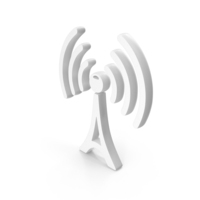 Broadcast Tower Icon White PNG & PSD Images
