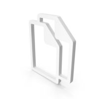 White Copy Files Symbol PNG & PSD Images