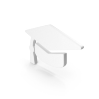 Graduation Ceremony Cap Icon White PNG & PSD Images