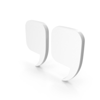 White Inverted Commas Symbol PNG & PSD Images