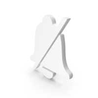 White Mute Notification Icon PNG & PSD Images