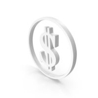 Out Line Double Barred Dollar Icon White PNG & PSD Images